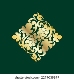 Vector damask vintage baroque scroll ornament swirl. Victorian monogram heraldic shield swirl. Retro floral leaf pattern border foliage antique  acanthus calligraphy engraved tattoo. 