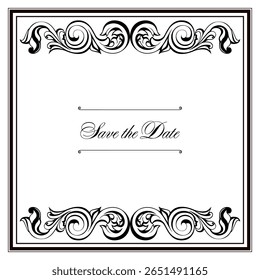 Turbilhão de ornamento de rolo barroco vintage. Monograma vitoriano escudo heráldico redemoinho.Retro padrão de folha floral borda folhagem antique acanthus caligrafia gravada tatuagem. Elemento de decoração de ladrilhos