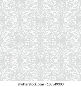 Seamless Floral Classic Damask Wallpaper Vector Stock Vector (Royalty ...