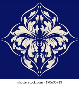 vector damask wallpaper. design elements. flower backdrop 