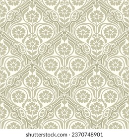 Vector damask wallpaper pattern design