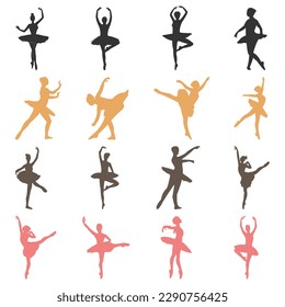 vector dance flat dancer silhouette