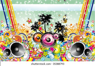 VECTOR Dance and Music Event Background for poster or flyers