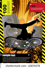 Vector dance party poster