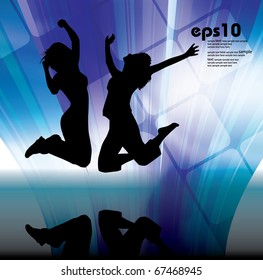 Vector dance party poster