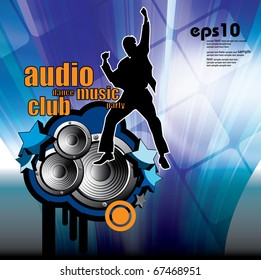 Vector dance party poster