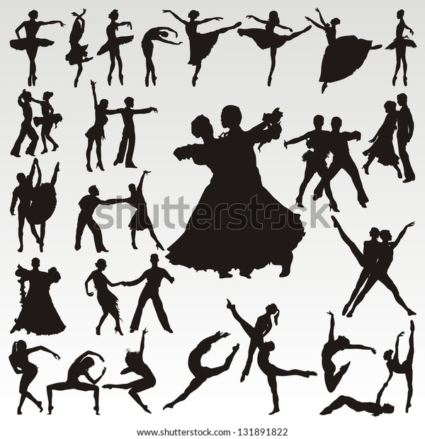 ベクターダンスの人のシルエット のベクター画像素材 ロイヤリティフリー