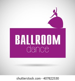 Vector dance studio logo isolated. Ballroom dance club, dance floor icon, label, brand mark. Modern, ballet dance. Dance school insignia.