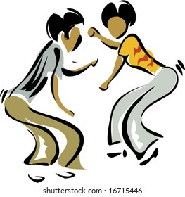 vector of dancing couple