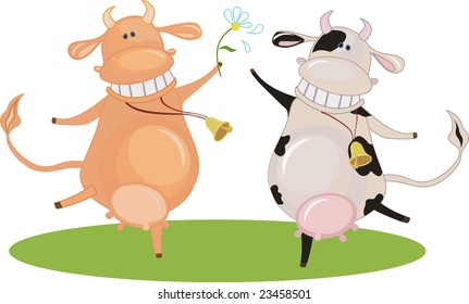 Vector Dancing Cow