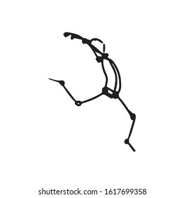 Vector dancing men in doodle style. Hand-drawn isolated on a white background. For the design of a dance studio, business, trainings, children's books