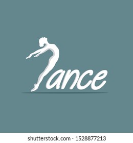 
vector dancing woman figure on green background