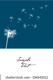 Vector dandelion card