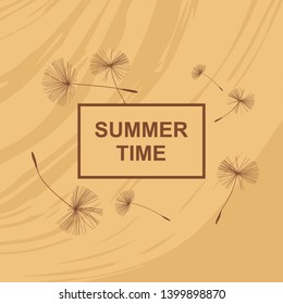 vector dandelion. dandelion fluff. dandelion seeds flying. Vector illustration