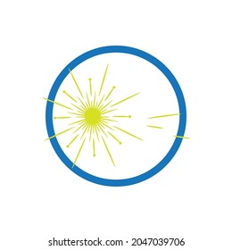 diseño del logotipo del vector de Dandelion y de la ilustración de la flor del símbolo