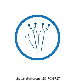 vector of Dandelion logo and symbol flower illustration design