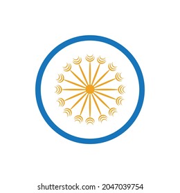 diseño del logotipo del vector de Dandelion y de la ilustración de la flor del símbolo
