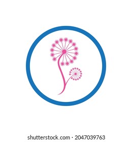 vector of Dandelion logo and symbol flower illustration design