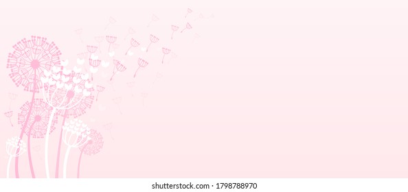 vector dandelion on a wind loses the integrity
