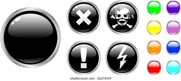 the vector danger color buttons