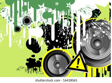 Vector danger music background