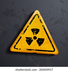 vector danger sign of radioactivity