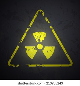 vector danger sign of radioactivity