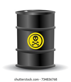 vector danger sign with skull symbol