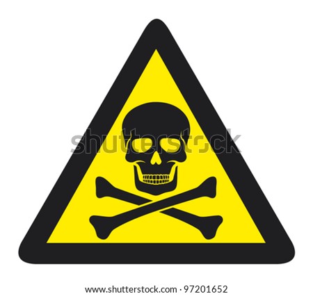 Vector Danger Sign Skull Symbol Stock Vector (Royalty Free) 97201652 ...