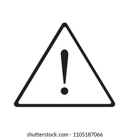 Vector danger sign, symbol isolated on white background