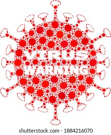 El virus del peligro vectorial contiene un icono de mosaico organizado para aplicaciones médicas. El mosaico del virus del peligro se ha diseñado con elementos de infección covidos aleatorios.