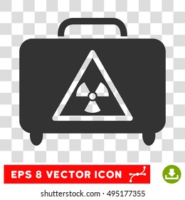 Vector Dangerous Luggage EPS vector icon. Illustration style is flat iconic gray symbol on a transparent background.