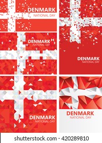 Vector Danish Flag, Denmark Color (Vector Art)
