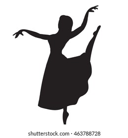 vector of dansing girl silhoutte