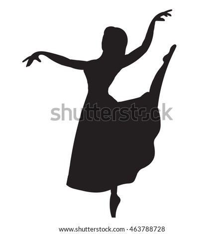 vector of dansing girl silhoutte
