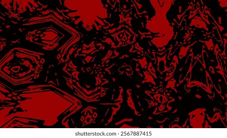 Vector dark abstract background. Creepy black and red illustration