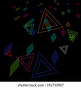 vector dark abstract background triangles