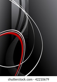 vector dark background with bright wavy lines