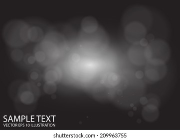 Vector dark background illustration  template - Sparkling black space flares background  template