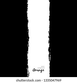 Vector dark black grunge watercolor, ink texture frame, hand painted dry brush splash, stroke, stain, spot, blot, divider, label, template, dirty shape. Abstract acrylic on paper monochrome background
