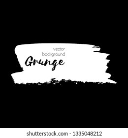 Vector dark black grunge watercolor, ink texture frame, hand painted dry brush splash, stroke, stain, spot, blot, divider, label, template, dirty shape. Abstract acrylic on paper monochrome background