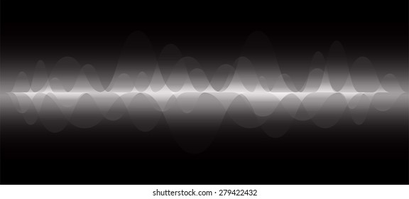 vector. dark black sound wave, abstract pulse background. speaker. music. infographics. Technology background for computer graphic website internet and business.