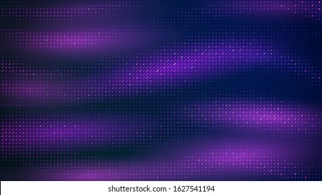 Vector. Dark blue abstract geometric background. Color dynamic waves with glow effect. Soft red-violet colors. Modern poster for web sites and printing.