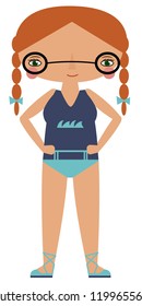 Vector dark blue and aquamarine super  graphic editable illustration with ocean super powers. Use for scrapbooking, crafting, quilting