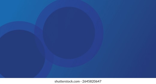 Vector dark blue background with circles. Applicable for gift card illustration simple modern