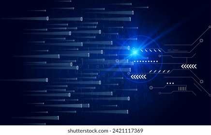 vector dark blue data technology background