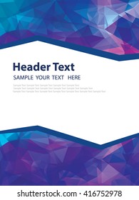 Vector dark blue design template with modern polygonal geometric background