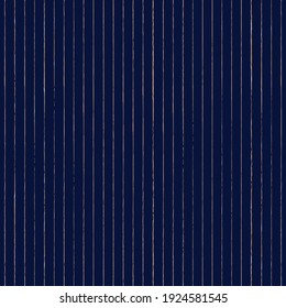 Vector dark blue gold vertical striped seamless pattern