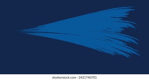 vector dark blue line, grunge brush strokes ink paint isolated on white background