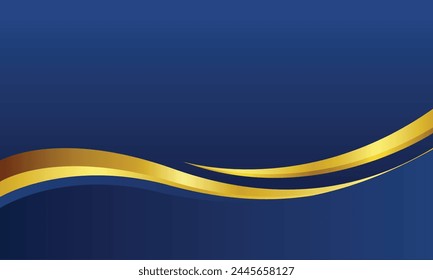 vector dark blue with luxury line design wave background.